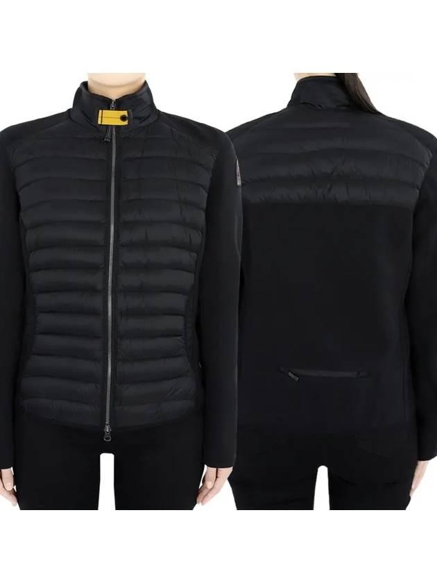 Women Olivia Logo Patch Padded Jacket Black PWHY WU31 541 - PARAJUMPERS - BALAAN 1