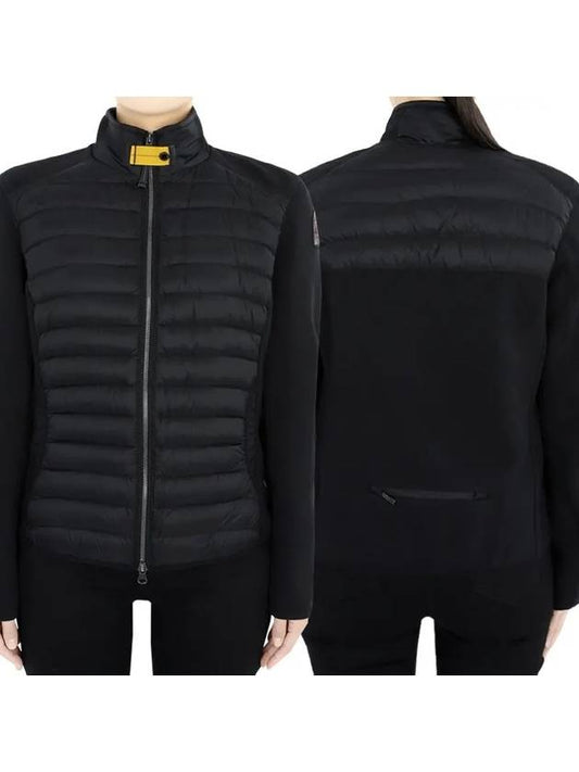 Women Olivia Logo Patch Padded Jacket Black PWHY WU31 541 - PARAJUMPERS - BALAAN 2