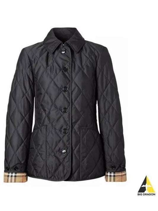 Diamond Quilted Thermoregulated Jacket Black - BURBERRY - BALAAN 2