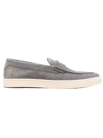 Suede Penny Loafer Gray - BRUNELLO CUCINELLI - BALAAN.