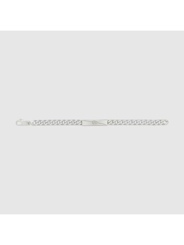 Diagonal Interlocking G Bracelet YBA774054001 Silver - GUCCI - BALAAN 3