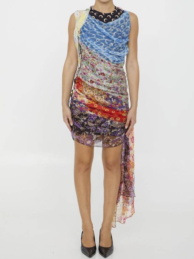 Regenerated Scarves Dress - MARINE SERRE - BALAAN 1