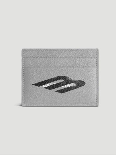 Logo Leather Card Wallet Grey - BALENCIAGA - BALAAN 2