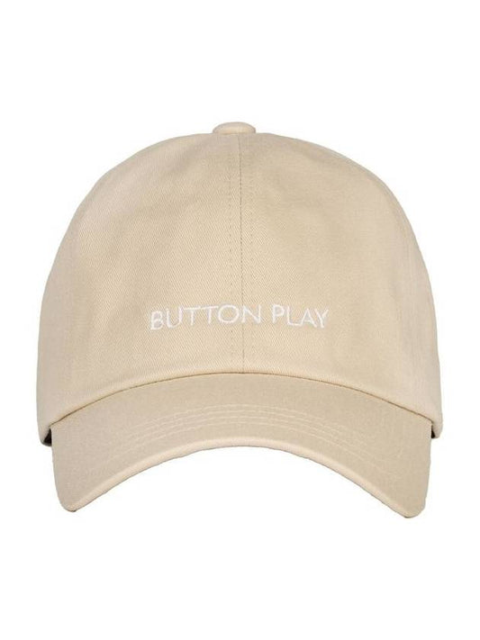 Embroidered logo ball capbeige - BUTTONPLAY - BALAAN 2