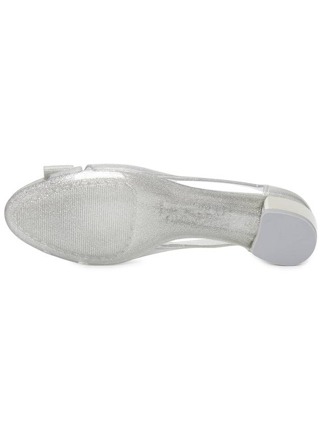 Ferragamo Vara Bow Women's Jelly Flat Shoes VARA JELLY SILVER 0726366 - SALVATORE FERRAGAMO - BALAAN 5