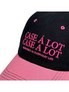 Slogon Logo Ball Cap Black Pink - CASEALOT - BALAAN 4