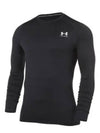 Men's UA ColdGear Fitted Crew Long Sleeve T-Shirt Black - UNDER ARMOUR - BALAAN 2