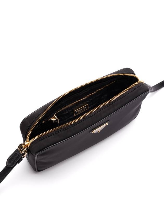 Enamel Triangle Cross Bag Black - PRADA - BALAAN 6