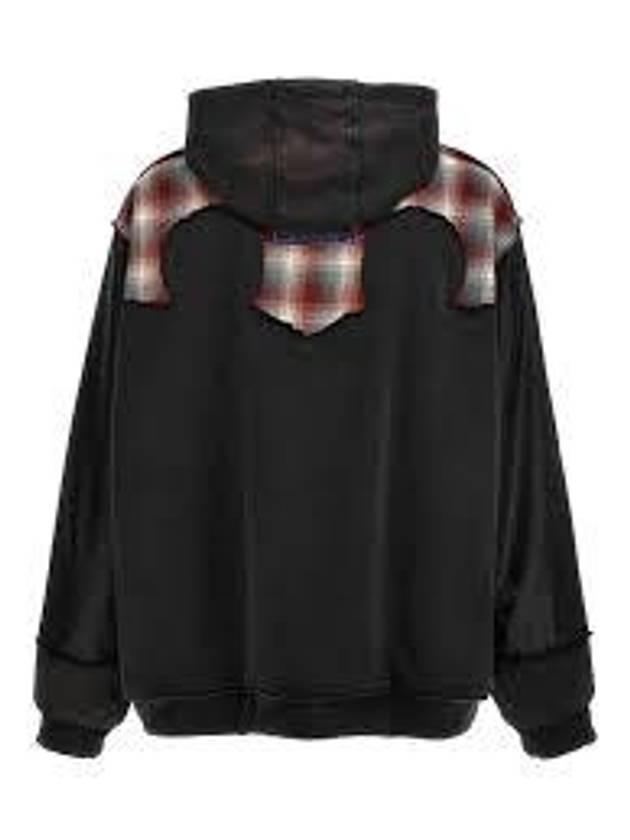 Check Pattern Zip-Up Hooded Washed Black - MAISON MARGIELA - BALAAN 3