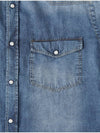 Made In Italy Dot Pattern Washed Denim Shirt F GCSH61 - PANICALE - BALAAN 4