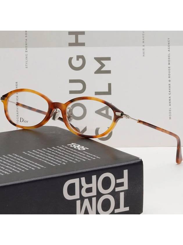 Eyewear Round Acetate Eyeglasses Havana - DIOR - BALAAN 3