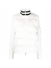 Padded Cotton Cardigan Off White - MONCLER - BALAAN 1