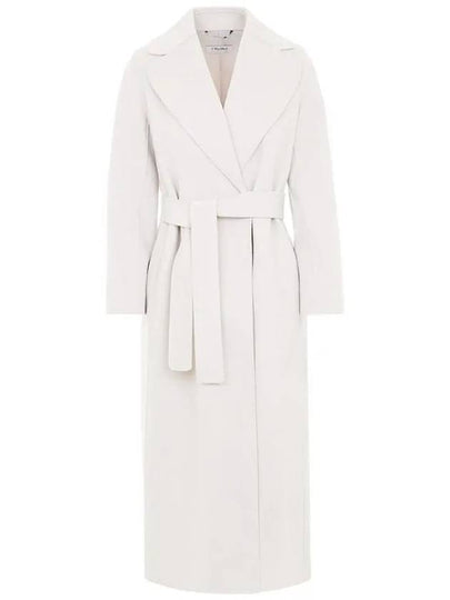 2429016043600 011 S POLDO Belt Pearl Gray Coat - MAX MARA - BALAAN 2