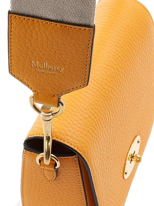 Small Darley Satchel Logo Calfskin Cross Bag Yellow - MULBERRY - BALAAN 9