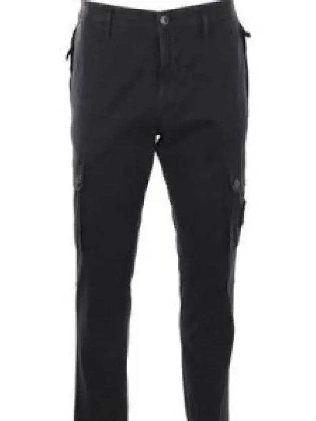 Compass Badge Cargo Straight Pants Black - STONE ISLAND - BALAAN 2