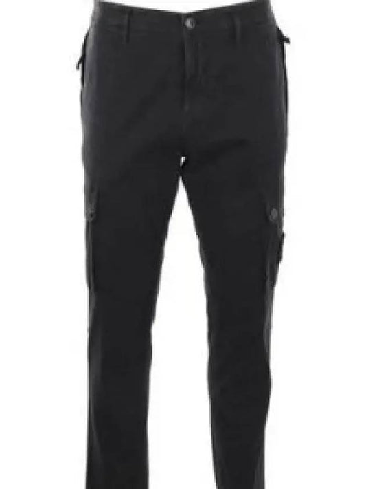 Compass Badge Cargo Straight Pants Black - STONE ISLAND - BALAAN 2