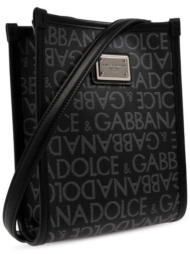 Dolce & Gabbana Shoulder Bag With Logo, Men's, Black - DOLCE&GABBANA - BALAAN 4