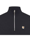 Fox Head Patch Half Zipper Sweatshirt Black - MAISON KITSUNE - BALAAN 5