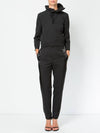 noir satin stripe trousers - LANVIN - BALAAN 5