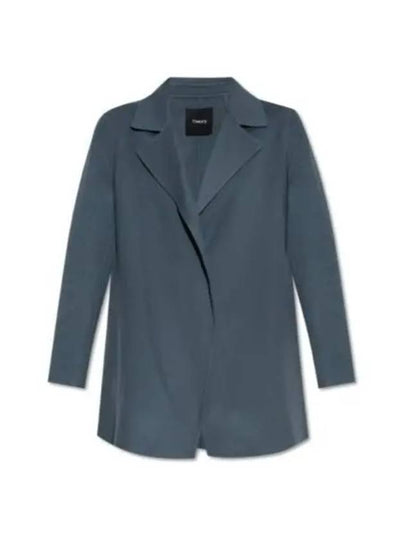 Clairene Double Face Wool Jacket Blue Granite - THEORY - BALAAN 2