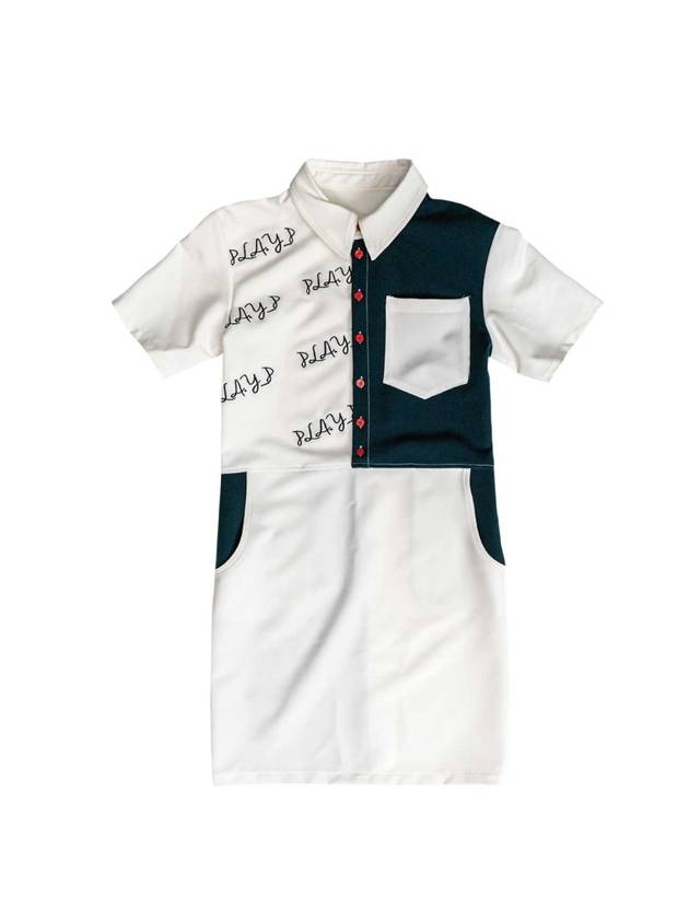 Ashura Logo Shirt Dress OP01 WHITE - PLA.Y_P - BALAAN 2