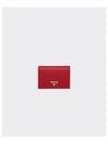 Small Saffiano Leather Half Wallet Red - PRADA - BALAAN 2