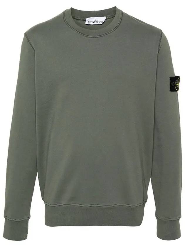 Wappen Patch Garment Dyed Sweatshirt Musk Green - STONE ISLAND - BALAAN 2