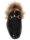 Prince Town Fur Leather Bloafers Black - GUCCI - BALAAN 6