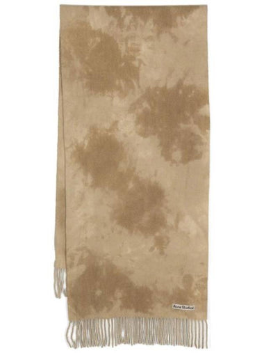 Logo Tie Dye Wool Muffler Khaki Green - ACNE STUDIOS - BALAAN 1