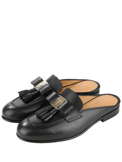 Vara Knot And Tassel Mule Black - SALVATORE FERRAGAMO - BALAAN 2