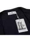 Bea Embroidered Logo Cardigan Black - VIVIENNE WESTWOOD - BALAAN 7