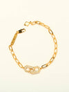 COMMITMENT PAVE GOLD LINK BRACELET - GAMAN - BALAAN 1