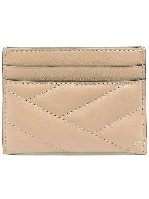 Kira Chevron Logo Card Wallet Devon Sand - TORY BURCH - BALAAN 4