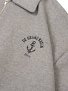 V Heavy Half Zip Up Sweat Logo Sweatshirt Melange Grey - DE GRAND MATIN - BALAAN 5