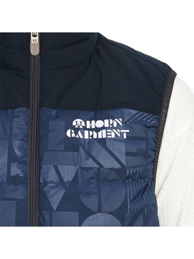 Logo Down Vest Navy - HORN GARMENT - BALAAN 11