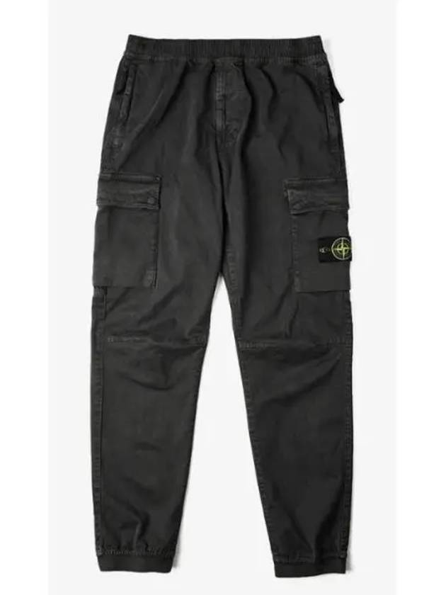 Stretch Cotton Cargo Straight Pants Grey - STONE ISLAND - BALAAN 2