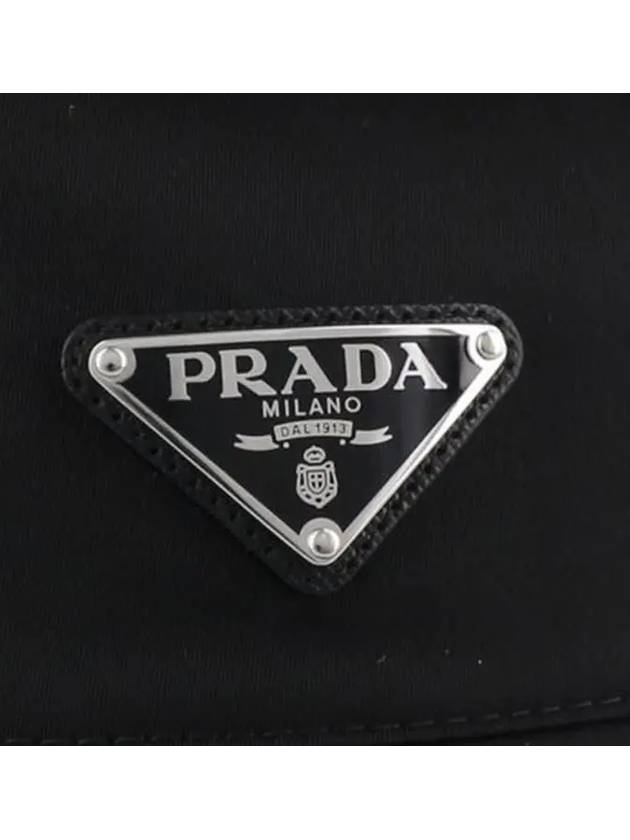 Triangle Logo Re-nylon Bucket Hat Black - PRADA - BALAAN 5