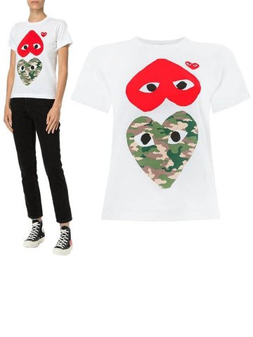 23SS Play Heart Print TShirt P1T247 1 - COMME DES GARCONS - BALAAN 1