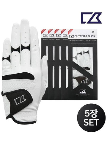 1 set of 5 half sheepskin golf gloves CBU3AGV313 - CUTTER&BUCK - BALAAN 1