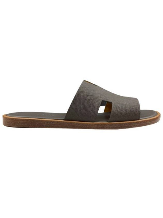 Men's Izmir Sandals Calfskin Absong Deep Brown - HERMES - BALAAN 2