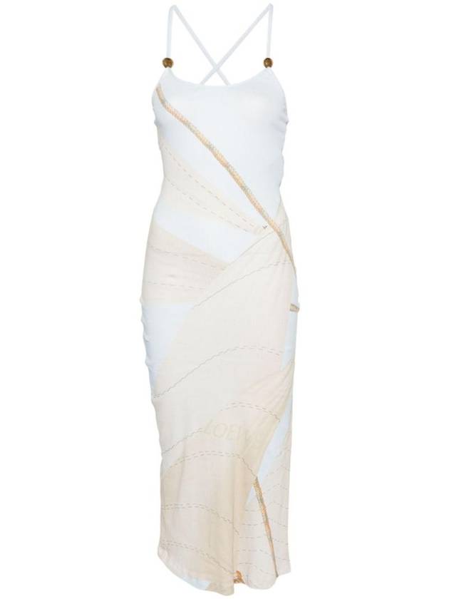 WOMEN'S COTTON BLEND STRAPPY MIDI DRESS S616Y51X394985 - LOEWE - BALAAN 1