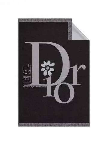 Dior logo intarsia fringe muffler 270867 - DIOR - BALAAN 1