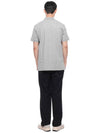 Embroidered Oak Leaf Crest Cotton Polo Shirt Grey - BURBERRY - BALAAN 6