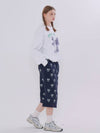 Ribbon Printing H Line Skirt Navy - METAPHER - BALAAN 5