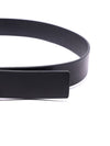 Big Logo Leather Belt Black Gold Plated - SAINT LAURENT - BALAAN.