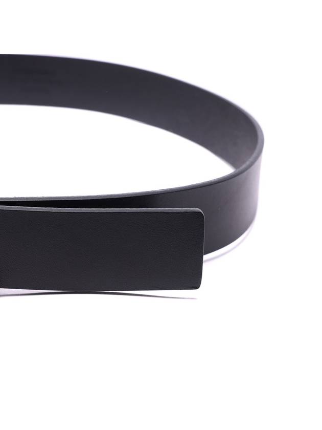 Big Logo Leather Belt Black - SAINT LAURENT - BALAAN 6