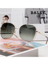 Eyewear Oval Metal Sunglasses Rose Gold - BALLY - BALAAN 3