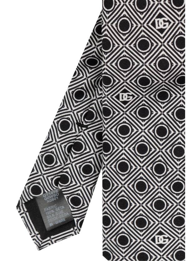 Dolce & Gabbana Patterned Tie, Men's, Black - DOLCE&GABBANA - BALAAN 3