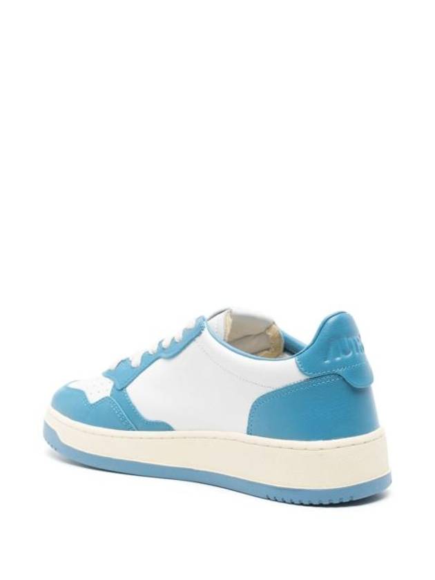 Men's Medalist Leather Low Top Sneakers Blue - AUTRY - BALAAN 3