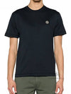 Logo Patch Short Sleeves T-Shirt Navy - STONE ISLAND - BALAAN 2